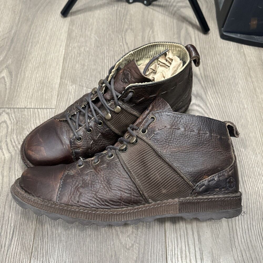 Dr Martens Mens Ankle Chukka Boots Brown Leather 12019 RARE - Sz US 11 / UK 10
